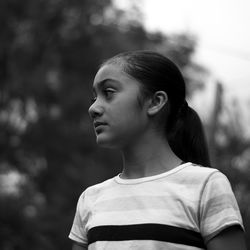 Close-up of thoughtful girl