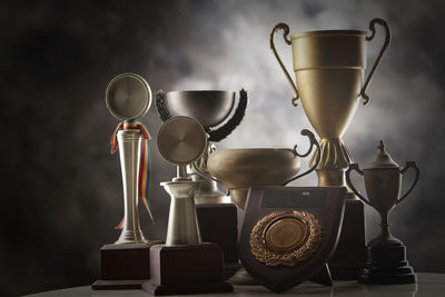 Group of trophy