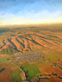 Aerial view of rural landscape