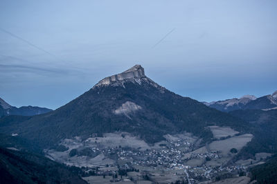 Low angle view of mountain against sky