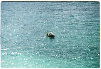 Boats sailing in sea