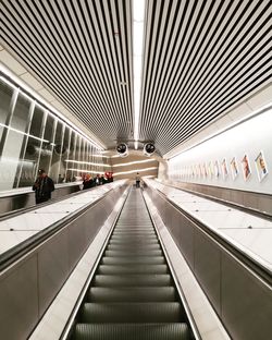 View of escalator