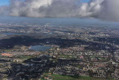 High angle view of city