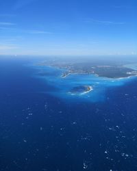 Aerial view of sea against sky