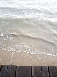 High angle view of beach