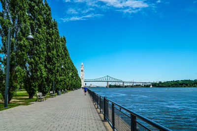 Footbridge over river