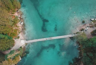 High angle view of swimming pool