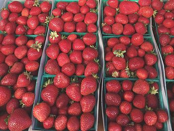 Full frame shot of strawberries