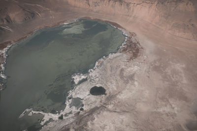 High angle view of land