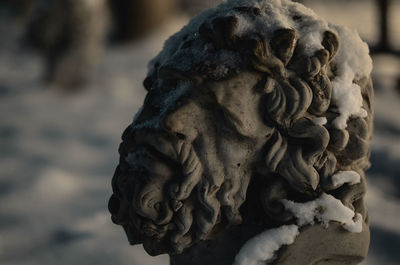 Close-up of angel statue