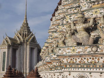 Low angle view of statue of historic building