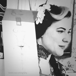 Close-up portrait of young woman