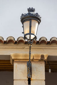 Close-up of an old street lamp for illumination