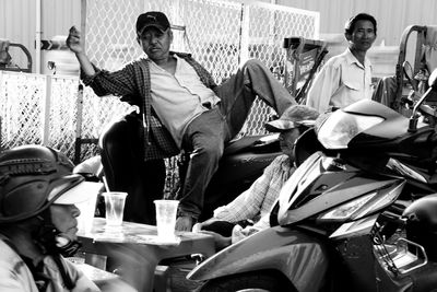 People sitting in restaurant