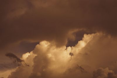 Low angle view of sky during sunset