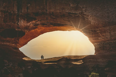 Low angle view of cave