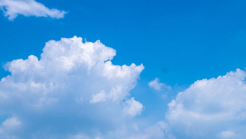 Low angle view of clouds in blue sky