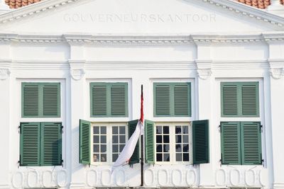 Low angle view of white building