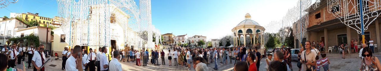 Panoramic shot of cathedral against sky in city