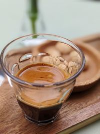 Close-up of drink on table