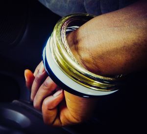 Close-up of cropped hand