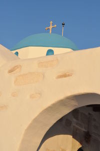 Low angle view of building against clear sky