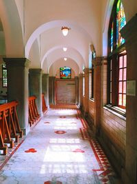 Interior of empty corridor