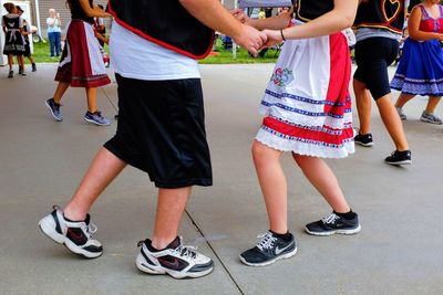 Low section of people standing outdoors