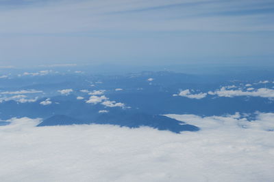 Aerial view of clouds in sky