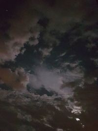 Low angle view of storm clouds in sky