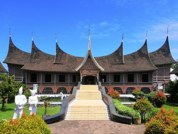 Exterior of traditional house in indonesia 