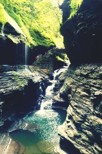 River flowing through rocks