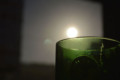 Close-up of illuminated lamp