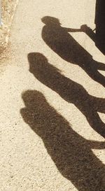 Shadow of people on the ground