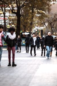 People walking on street