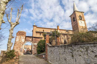 Low angle view of historic building against sky