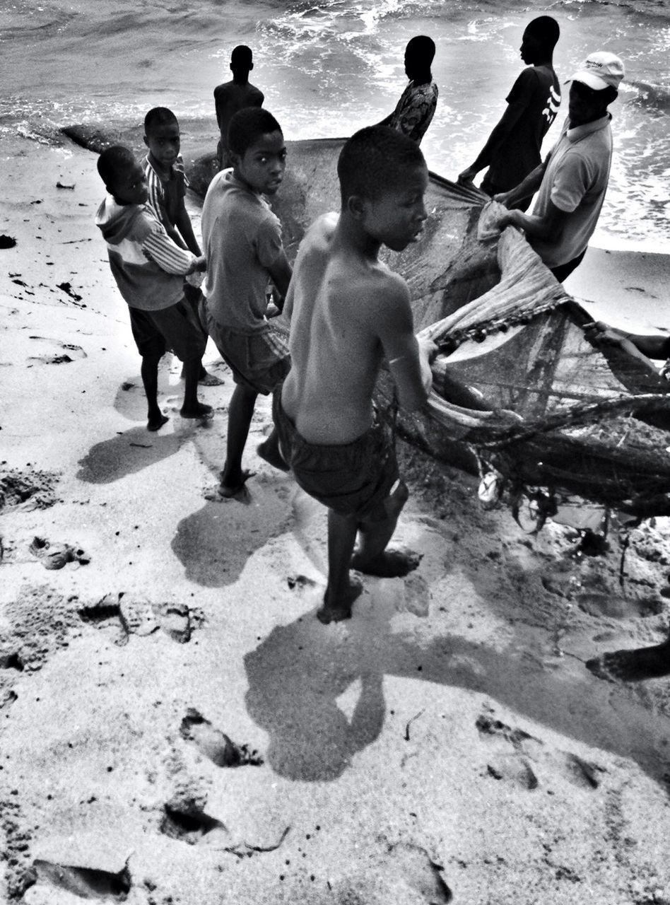 bird, animal themes, beach, animals in the wild, water, sand, men, shore, wildlife, pigeon, sea, lifestyles, walking, full length, day, high angle view, leisure activity, sunlight