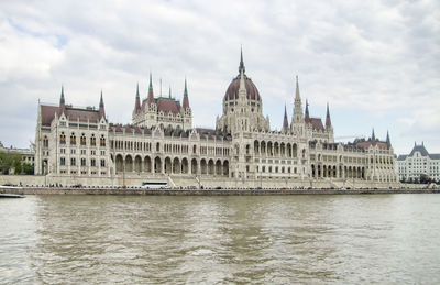 View of river with buildings in background