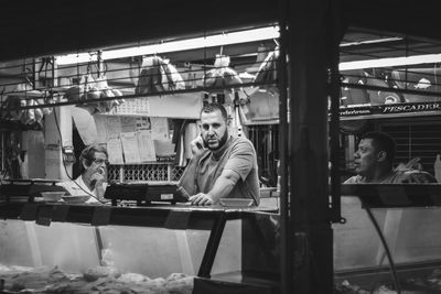 Portrait of people working in store