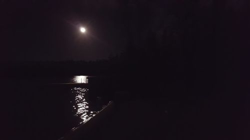 Scenic view of moon in sky at night