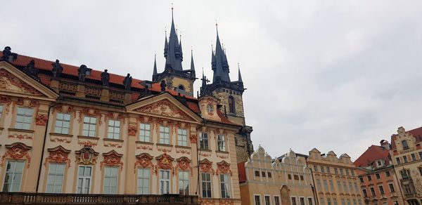 Low angle view of buildings against sky