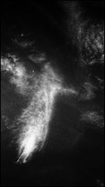 Low angle view of moon in sky