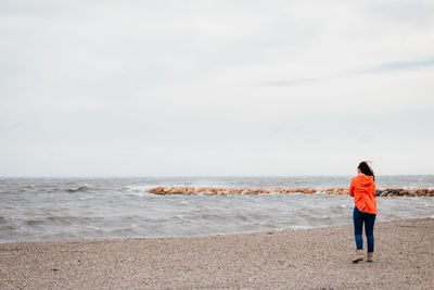 People standing on beach