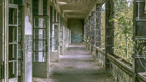 Interior of abandoned building