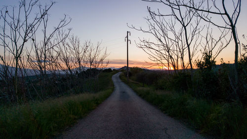 Country road at sunset