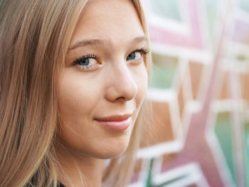 Close-up portrait of a young woman