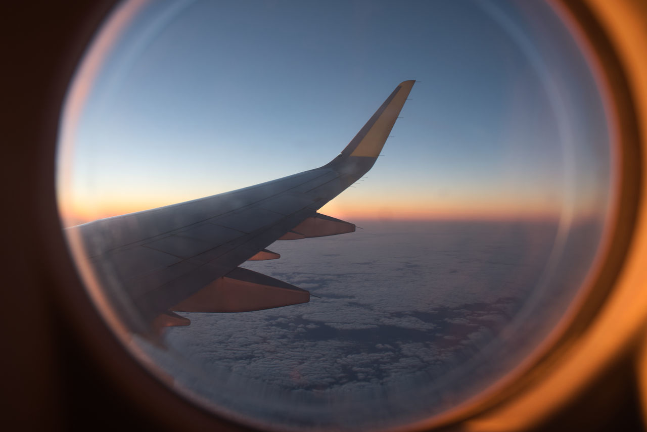 VIEW OF AIRPLANE WINDOW