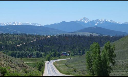 Country road leading towards mountains