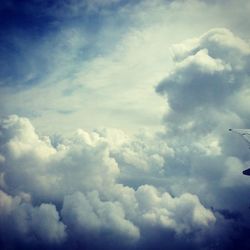 Low angle view of cloudy sky