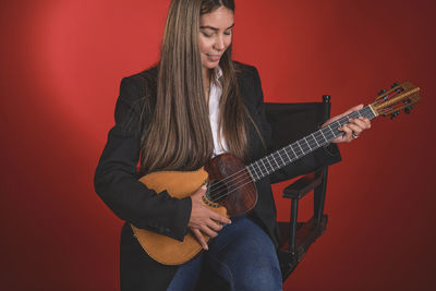 Young man playing guitar